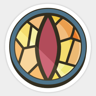 Owl House - stained glass window Sticker